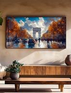 Uniek XXL Glasschilderij | Champs Elysees Energy - 5 sizes, Oorspronkelijke maker, Verzenden, Nieuw, 125 cm of meer