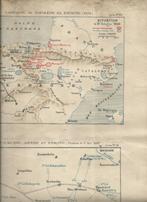 6 Gravures anciennes cartes d’études des batailles napoléon, Ophalen