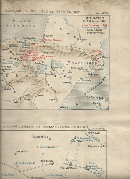 6 Gravures anciennes cartes d’études des batailles napoléon, Verzamelen, Postkaarten | Themakaarten, Ophalen