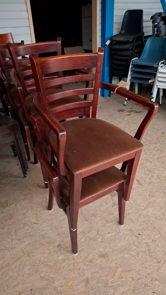 8 cafe bistro TON houten horeca stoelen leuke set mancave!, Huis en Inrichting, Stoelen, Hout, Bruin, Ophalen of Verzenden