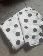Dekbedovertrek eenpersoons bolletjes zwart wit 200x90 cm, Kinderen en Baby's, Ophalen, Nieuw, Wit, Dekbedovertrek