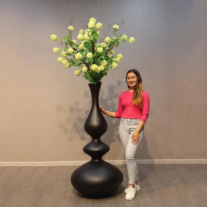 Garden Vase Flora Eleganza Matt Black Hoogte 137 cm, Huis en Inrichting, Woonaccessoires | Vazen, Nieuw, Ophalen