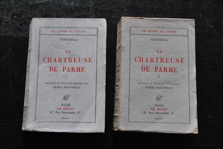 STENDHAL La chartreuse de Parme 2 vol. COMPLET Le Divan 1932, Boeken, Literatuur, Gelezen, Ophalen of Verzenden