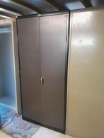 Vintage metalen kast Mewaf met leggers, Huis en Inrichting, Kasten | Roldeurkasten en Archiefkasten, Ophalen