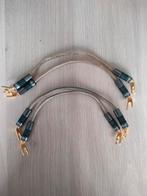 QED Airlock + câble Monitor Cobra argenté/jumpers, Comme neuf, Enlèvement ou Envoi
