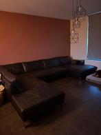 Zetel leer zwart (zo snel mogelijk weg), Huis en Inrichting, Ophalen, Gebruikt, Leer, Modern