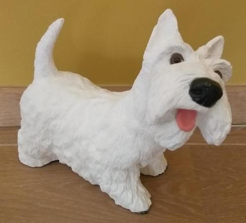 Mooi decoratief beeld witte Schotse Terriër, Verzamelen, Beelden en Beeldjes, Gebruikt, Dier, Ophalen of Verzenden