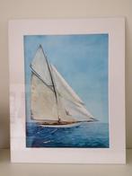 Aquarel schilderij classic sailing yacht, Antiek en Kunst, Ophalen