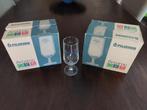 2 dozen van 6 Maes Pilsener glazen op voet, Ophalen, Nieuw, Bierglas