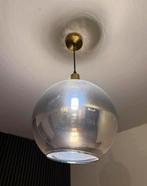 hanglamp licht zwart getint glas incl lamp, Ophalen, Zo goed als nieuw, Glas