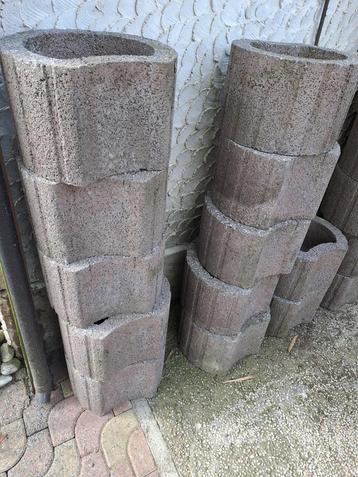 Stapelbare betonnen plantenbakken, Tuin en Terras, Bloembakken en Plantenbakken, Ophalen, Gebruikt, Minder dan 30 cm, Minder dan 60 cm