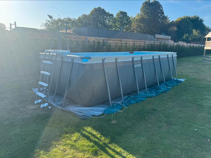 Zwembad met alle toebehoren (549x274x132) - 4 maanden oud, Tuin en Terras, Zwembaden, Zo goed als nieuw, Opzetzwembad, 120 cm of meer