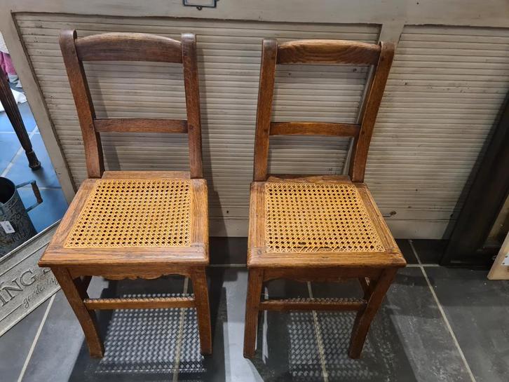 Set van 7 boerenstoelen met rieten zitting, Antiek en Kunst, Antiek | Meubels | Stoelen en Sofa's, Ophalen