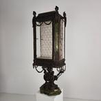 Louis XIV-stijl vitrinekast zink & groen marmer, ca. 1900, Ophalen of Verzenden