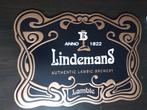Reclamebord  metaal Brouwerij Lindemans, Verzamelen, Merken en Reclamevoorwerpen, Ophalen, Nieuw, Reclamebord