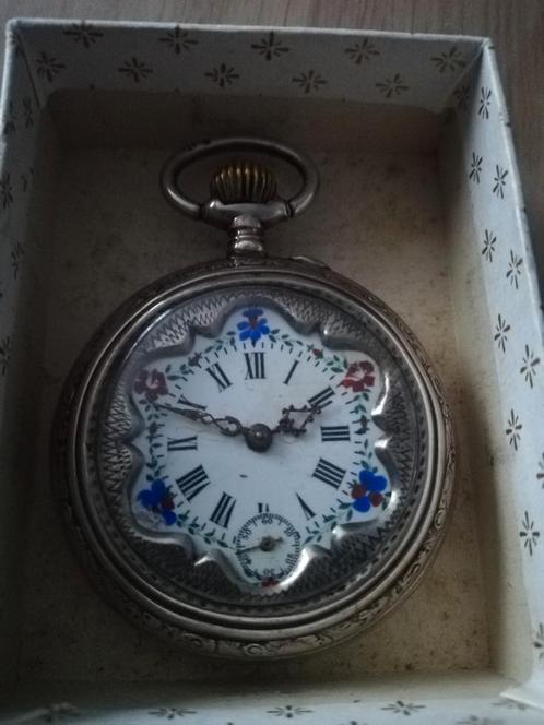 Prachtige oude argent 800 volledige zakuurwerk jaar 1900, Handtassen en Accessoires, Horloges | Heren, Zo goed als nieuw, Zakhorloge