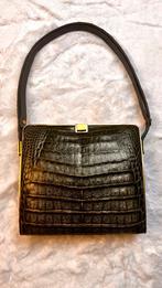 Handtas echte krokodillen leer, Handtassen en Accessoires, Tassen | Damestassen, Ophalen, Zo goed als nieuw, Handtas
