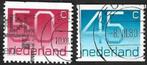 2 Zegels Nederland 1976 Cijfer type 'Crouwel', Ophalen of Verzenden, Na 1940, Gestempeld