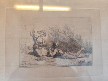 Gravure gesigneerd door Adrien de Witte 1876 beschikbaar voor biedingen