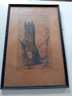 Oude ets, Belfort Sluis, Antiek en Kunst, Ophalen of Verzenden