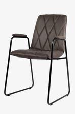 Design Eetkamerstoelen velvet (set van 6), Huis en Inrichting, Stoelen, Ophalen, Zo goed als nieuw, Grijs, Leer