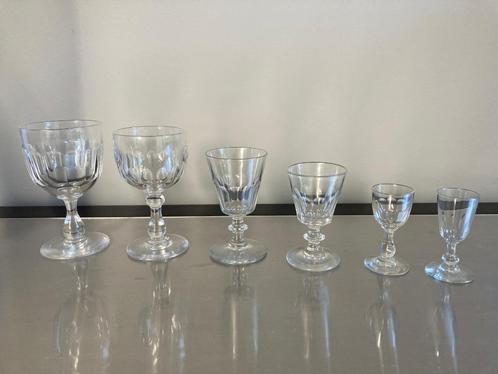 40 verres en cristal du Val St-Lambert, Antiquités & Art, Antiquités | Verre & Cristal, Enlèvement