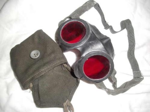 Kriegsmarine WH WL WM XX goggles AUER NEOPHAN bril in tas, Verzamelen, Militaria | Tweede Wereldoorlog, Marine, Overige typen