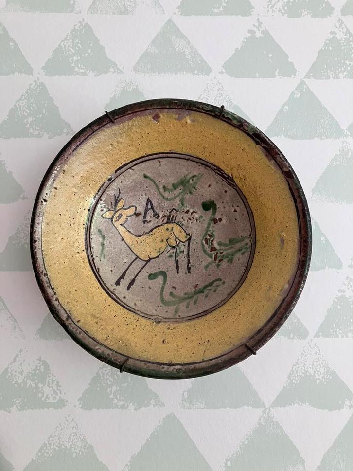 Guatamala - oud antiek bord, Antiek en Kunst, Antiek | Wandborden en Tegels, Ophalen of Verzenden