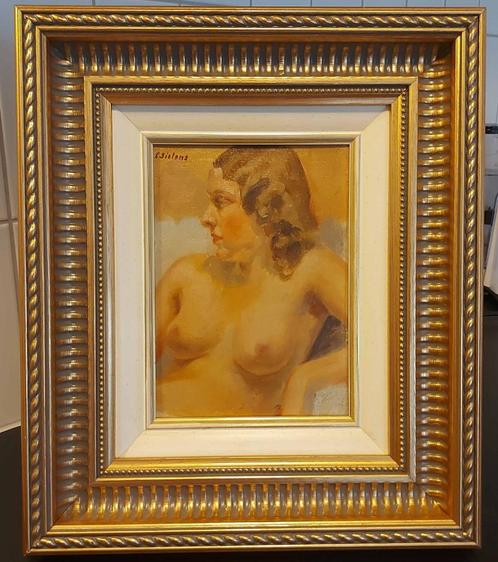 Schilderij van Claude Sielens, Antiek en Kunst, Kunst | Schilderijen | Klassiek, Ophalen of Verzenden