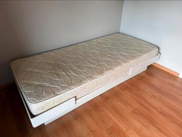 2 lits idéaux pour enfants ou adolescents + matelas, 90 cm, Enlèvement, Réglable, 220 cm