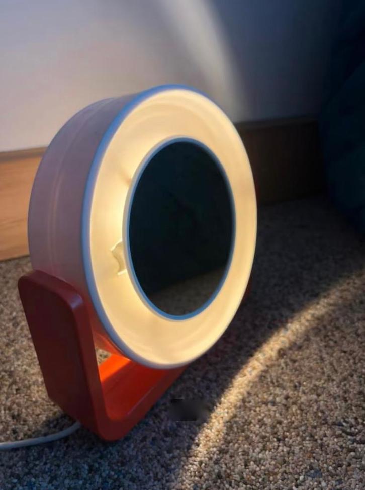 Vintage Allibert Space Age W93 make-upspiegel perfecte staat, Huis en Inrichting, Woonaccessoires | Spiegels, Zo goed als nieuw