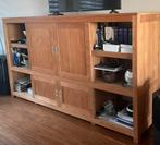 Buffetkast teak  H: 123cm  B: 215cm  D: 60cm, Huis en Inrichting, Kasten | Buffetkasten, Ophalen, Zo goed als nieuw, Teakhout