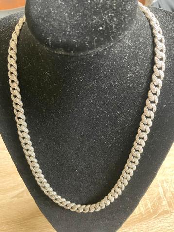 Cuban link zilver ketting beschikbaar voor biedingen