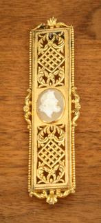 vergulde broche met camée, Overige materialen, Gebruikt, Ophalen of Verzenden, Goud