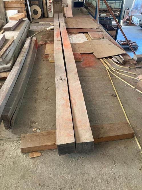 2 massieve eiken balken prijs is voor de 2 stuks, Doe-het-zelf en Bouw, Hout en Planken, Balk, Eiken, Ophalen