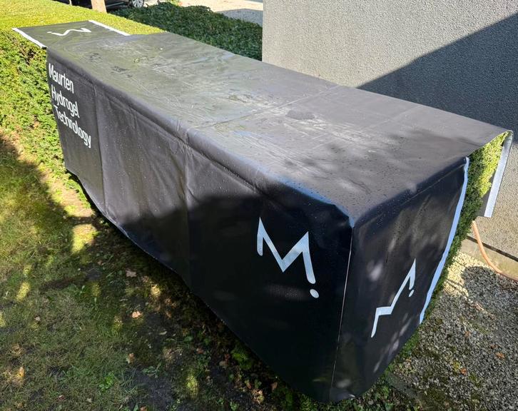 Maurten Dekzeil houtel tafel, Tuin en Terras, Tuinmeubel-accessoires, Zo goed als nieuw, Ophalen