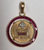 Medaille d'Amour Plus Qu' Hier Moins Que Demain Diamond Ruby, Handtassen en Accessoires, Antieke sieraden, Ophalen of Verzenden