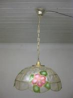 Lustre Tiffany D= 40 cm à motif floral - Vintage., Antiquités & Art, Enlèvement ou Envoi