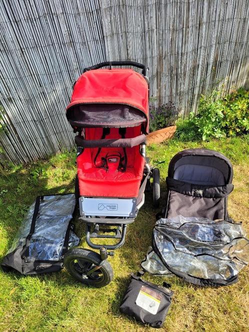 Mountain Buggy urban jungle met reiswieg en alle toebehoren, Kinderen en Baby's, Buggy's, Gebruikt, Overige merken, Regenhoes