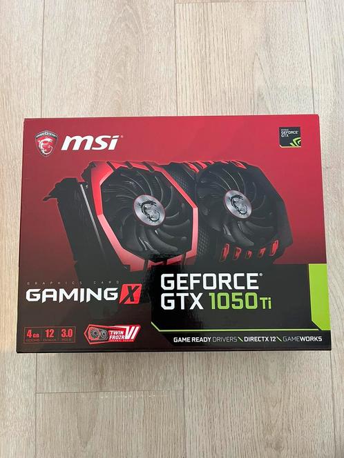 MSI GeForce GTX 1050 TI GAMING X 4G, Informatique & Logiciels, Cartes vidéo, Comme neuf, Nvidia, PCI-Express 3.0, GDDR5, HDMI