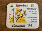 Tapis à bière Br.Rodenbach Carnival 1995, Comme neuf, Autres marques, Sous-bock, Enlèvement ou Envoi