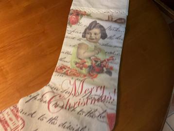 Heel grote prachtige Kerstsok!Mooi aan haard ,gevuld pakjes  beschikbaar voor biedingen