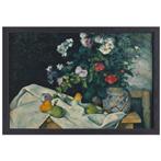 Stilleven met bloemen en fruit - Paul Cézanne canvas + bakli, Antiek en Kunst, Verzenden