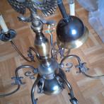 Vintage verkoperde luster, 6 armen, ø 80 cm, Ophalen, Zo goed als nieuw