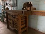 banc menuisier vintage établi table meuble métier, Bricolage & Construction, Bois & Planches, Enlèvement, Utilisé, Chêne, 250 à 300 cm