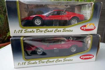 2x Kyosho Ferrari 1/18 (365 GT4 BB & 512 BB) beschikbaar voor biedingen