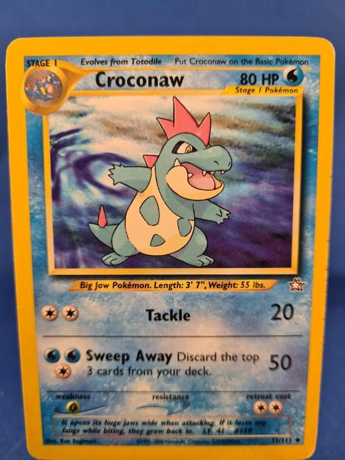 Croconaw 32/111 - Neo Genesis, Hobby en Vrije tijd, Verzamelkaartspellen | Pokémon, Gebruikt, Verzenden