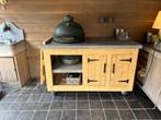 BBQ tafel / buitenkeuken / Green egg Large, Tuin en Terras, Ophalen, Houtskool, Zo goed als nieuw, Vrijstaand