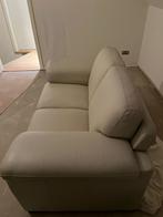 Zetel leren leer beige grijs, Huis en Inrichting, Ophalen, Leer