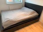 Lit IKEA malm 160/200, Maison & Meubles, Chambre à coucher | Lits boxsprings, Comme neuf, Noir, Autres dimensions